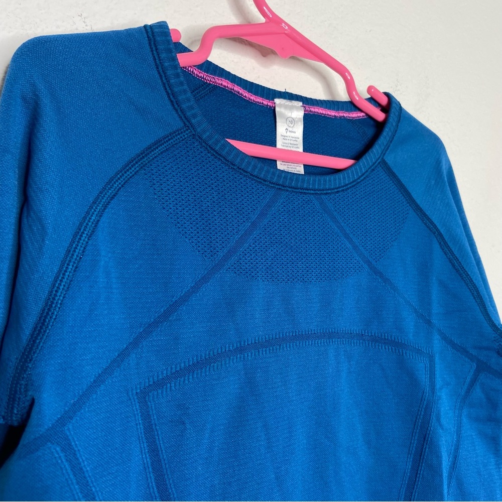 Ivivva Blue/Green Long Sleeve Active Top w/ Thumbholes Size 10 - Picture 6 of 7